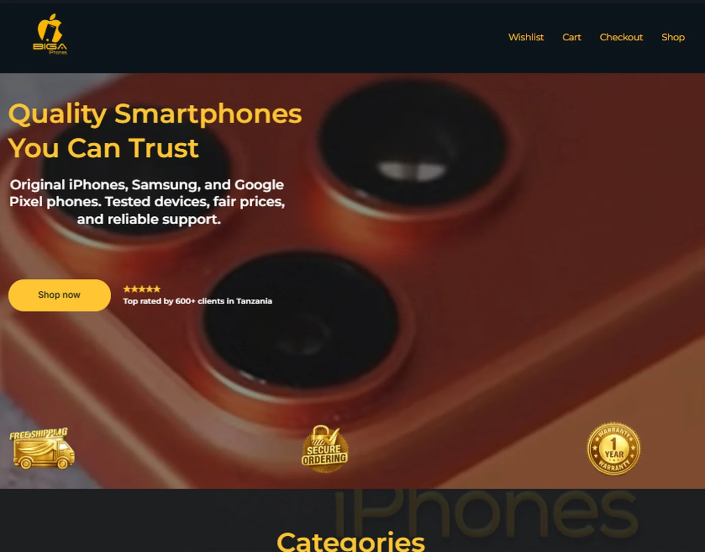 Biga iPhones project screenshot